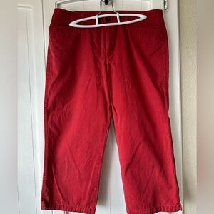 Red cropped pants Size 8